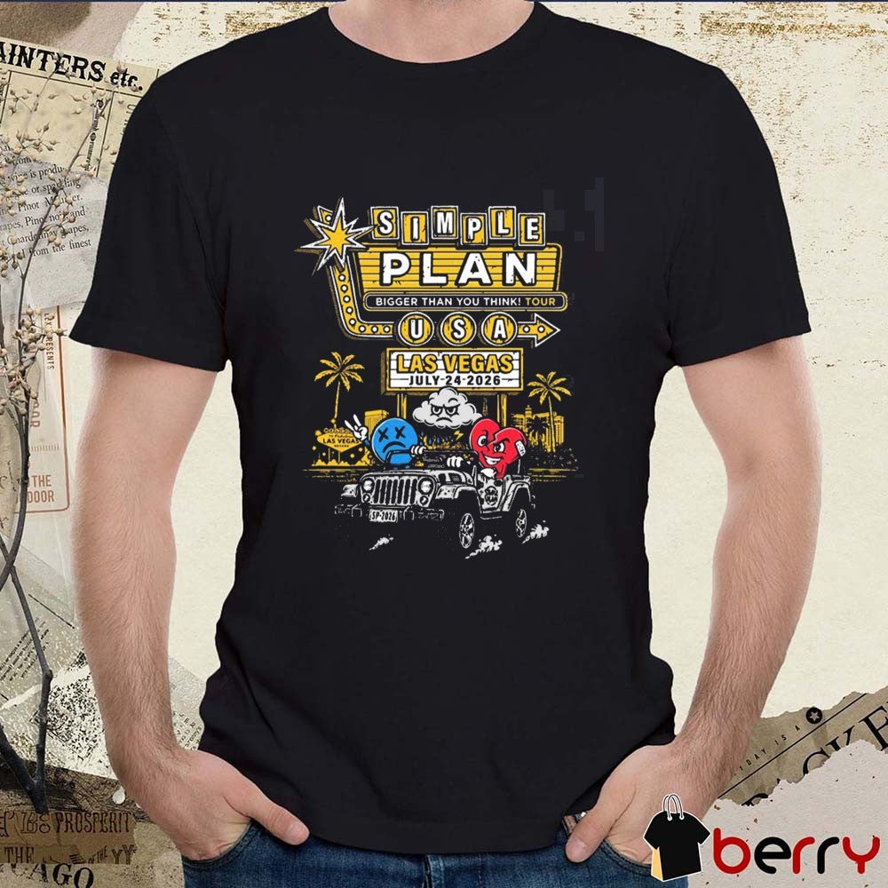 Simple Plan Las Vegas July 24 2026 City Pearl Concert Theater Palms Casino Resort t-shirt