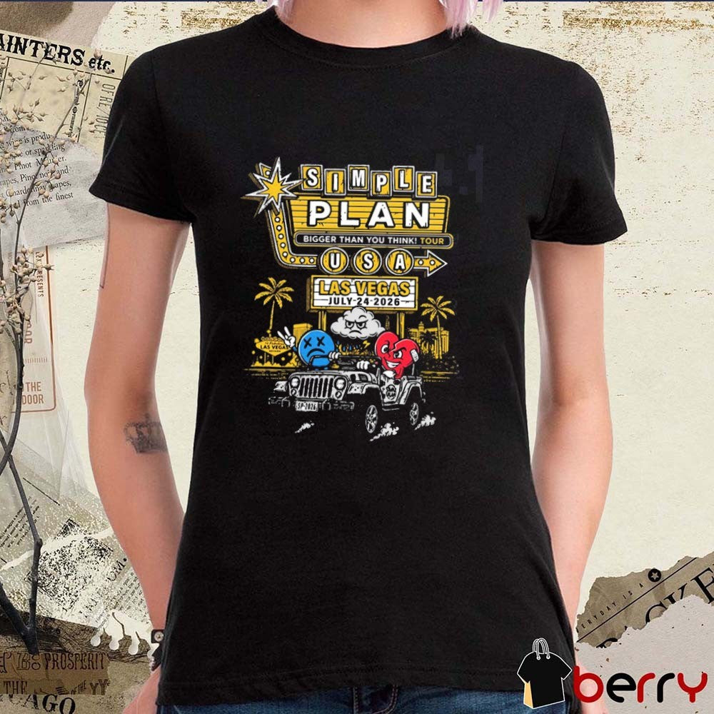 Simple Plan Las Vegas July 24 2026 City Pearl Concert Theater Palms Casino Resort t-shirt