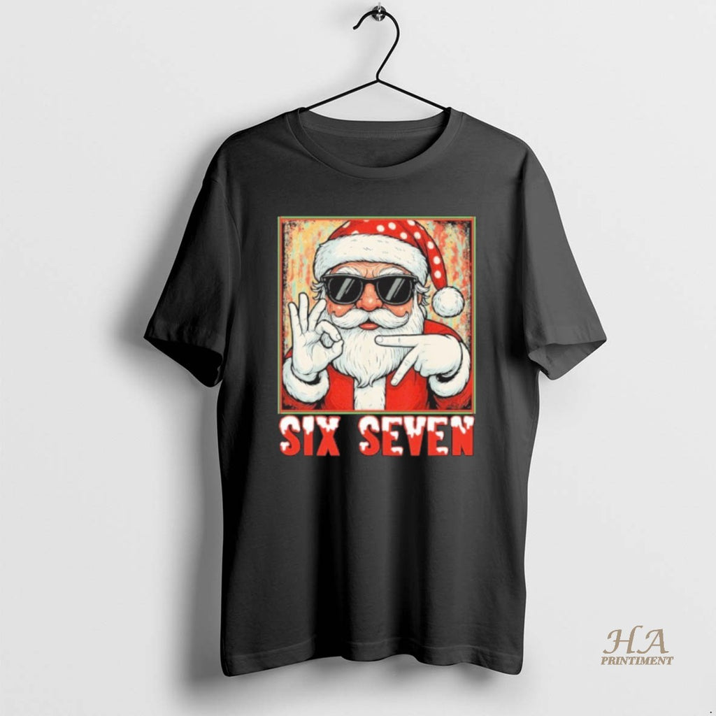 Official Six Seven Meme Christmas Cool Santa Saying Shirt Hoodie Sweatshirt | PurePodTees.com