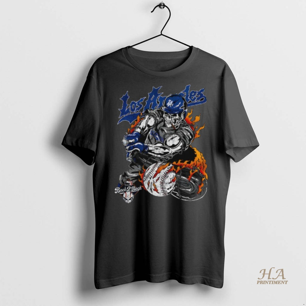 Official Skeleton Baseball Player Back 2 Back World Champions Series Los Angeles Dodgers Mlb 2025 Shirt Hoodie Sweatshirt