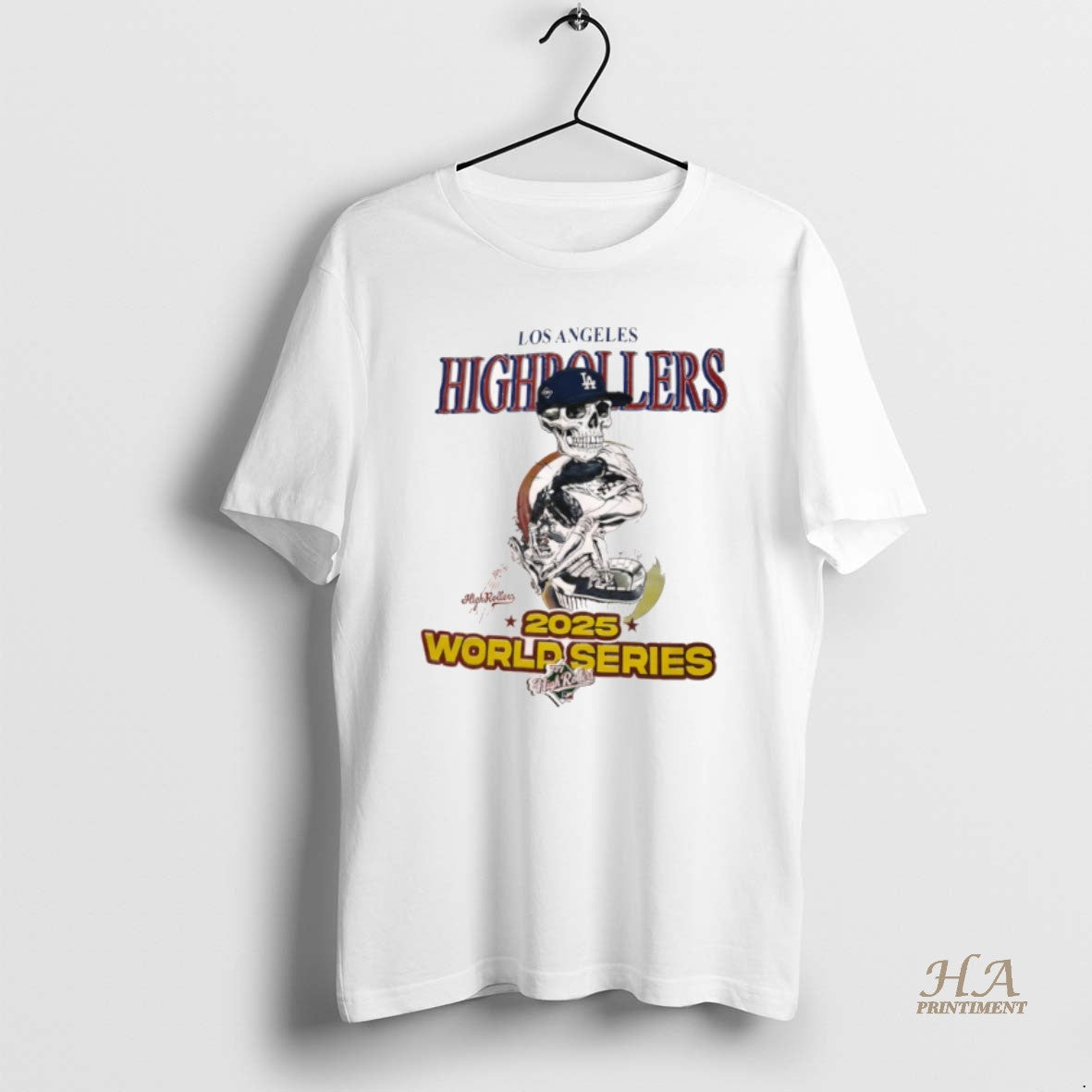 Official Skeleton Los Angeles Highrollers World Series 2025 Shirt Hoodie Sweatshirt | PurePodTees.com