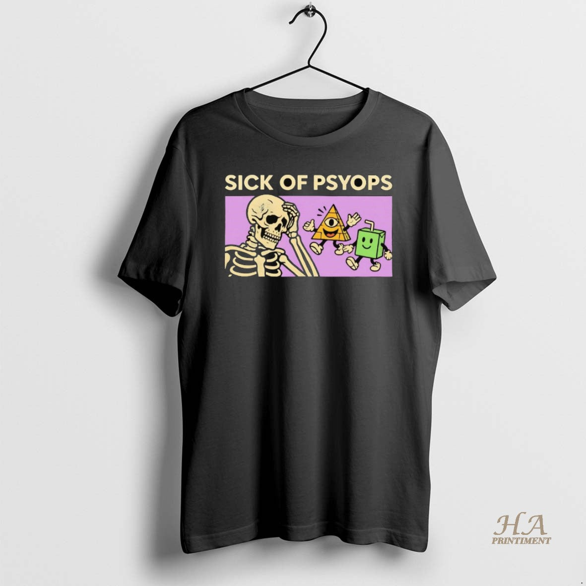 Official Skeleton Sick Of Psyops Shirt Hoodie Sweatshirt | PurePodTees.com