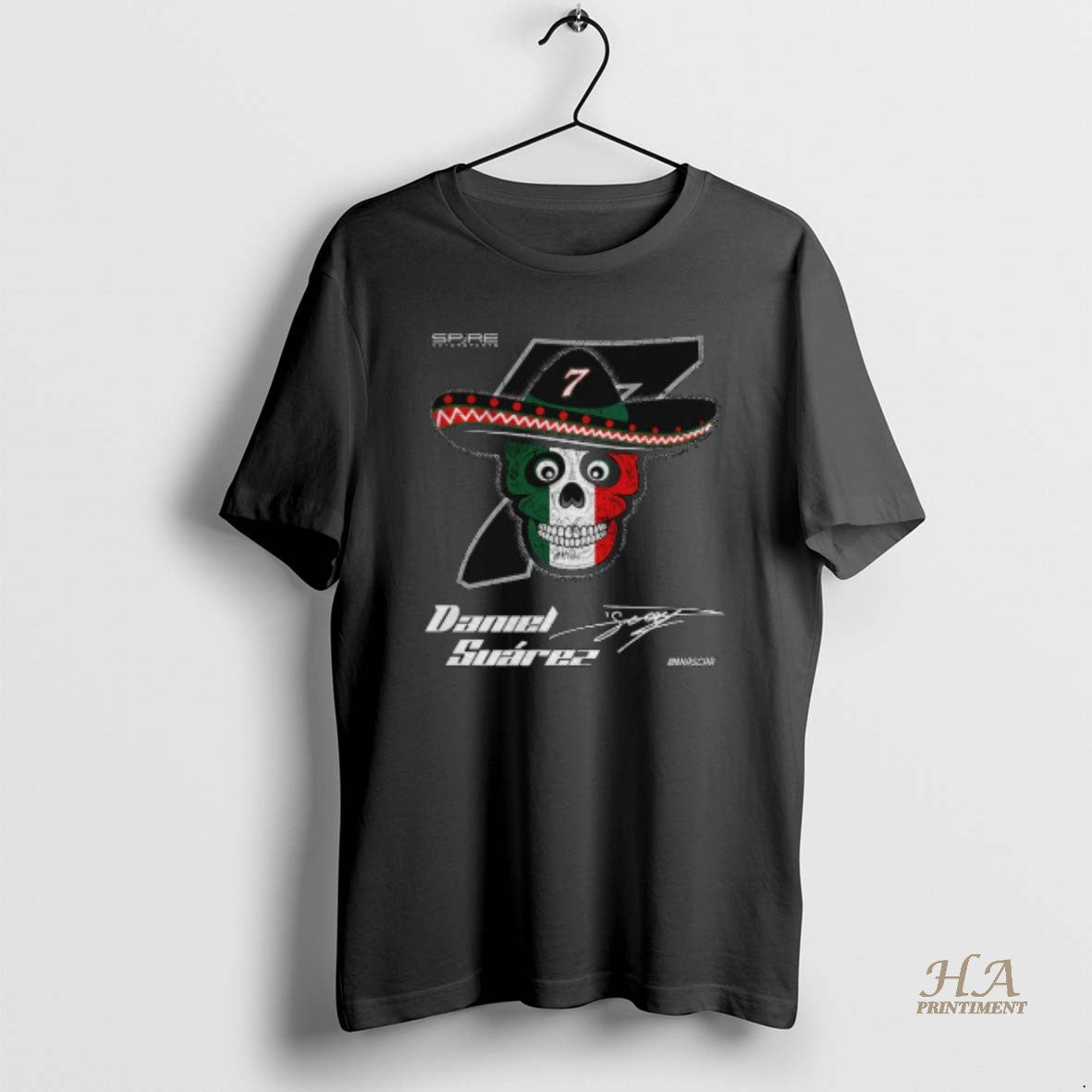 Official Skull Daniel Suarez 7 Classic Ink Spire Motorsports Nascar Signature Shirt Hoodie Sweatshirt | PurePodTees.com