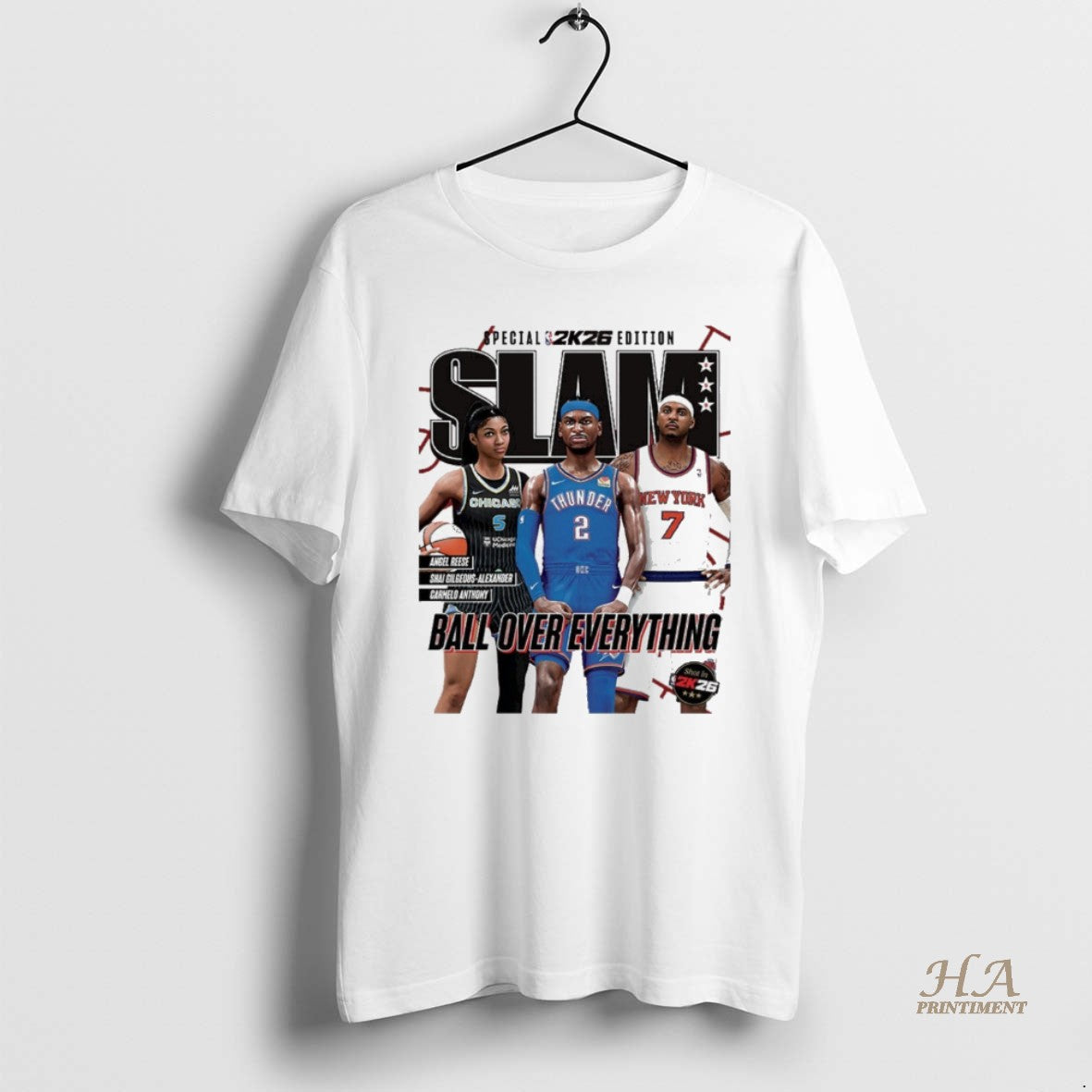 Official Slam 259 Special 2k26 Cover Angel Reese Shai Gilgeous Alexander And Carmelo Anthony Ball Shirt Hoodie Sweatshirt