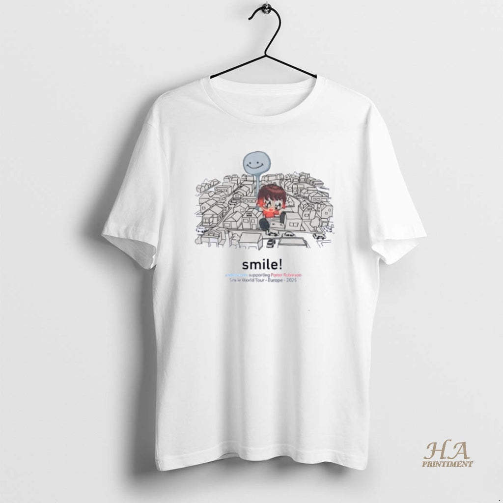 Official Smile Underscores Supporting Porter Robinson Smile World Tour 2025 Shirt Hoodie Sweatshirt | PurePodTees.com