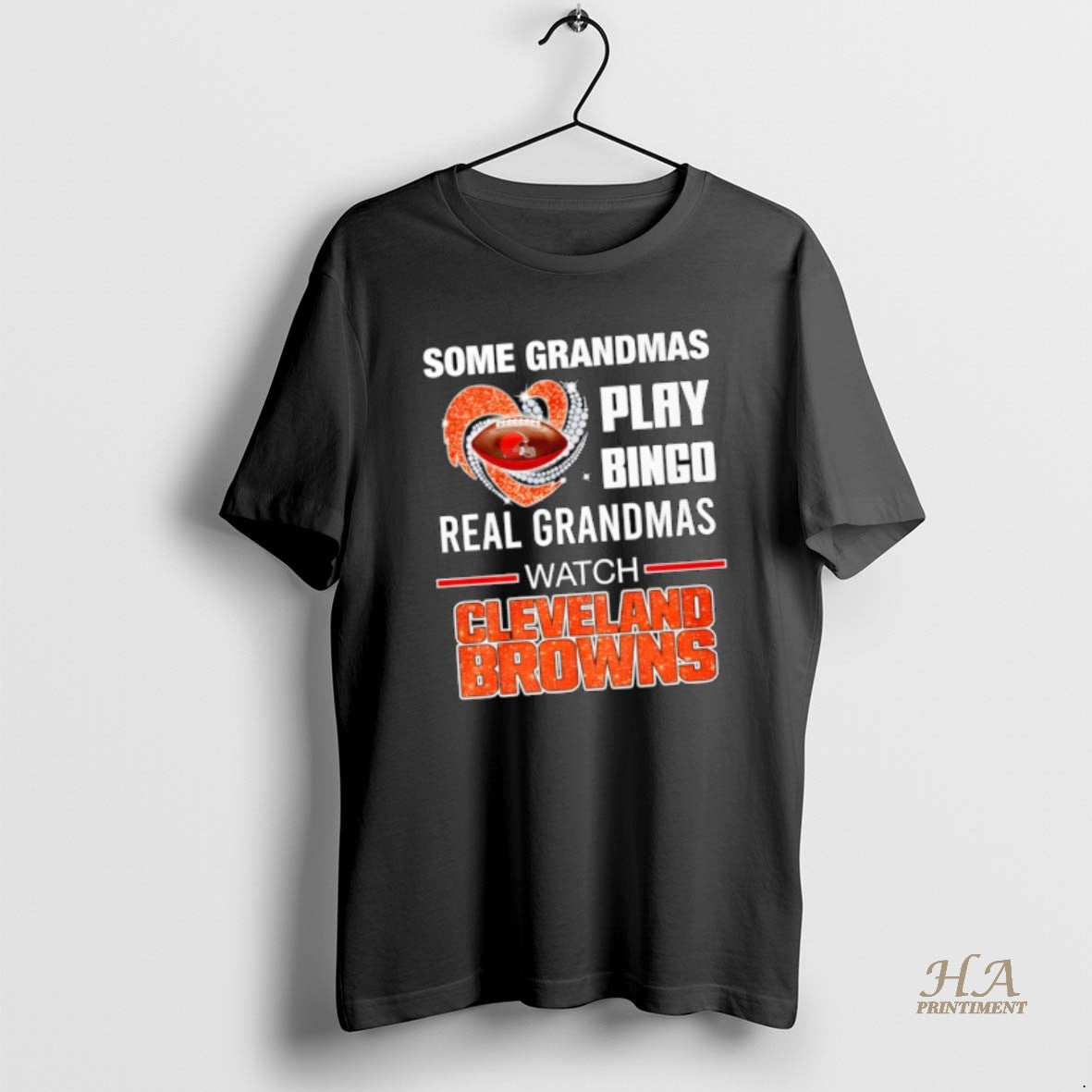 Official Some Grandmas Play Bingo Real Grandmas Watch Cleveland Browns Shirt Hoodie Sweatshirt | PurePodTees.com