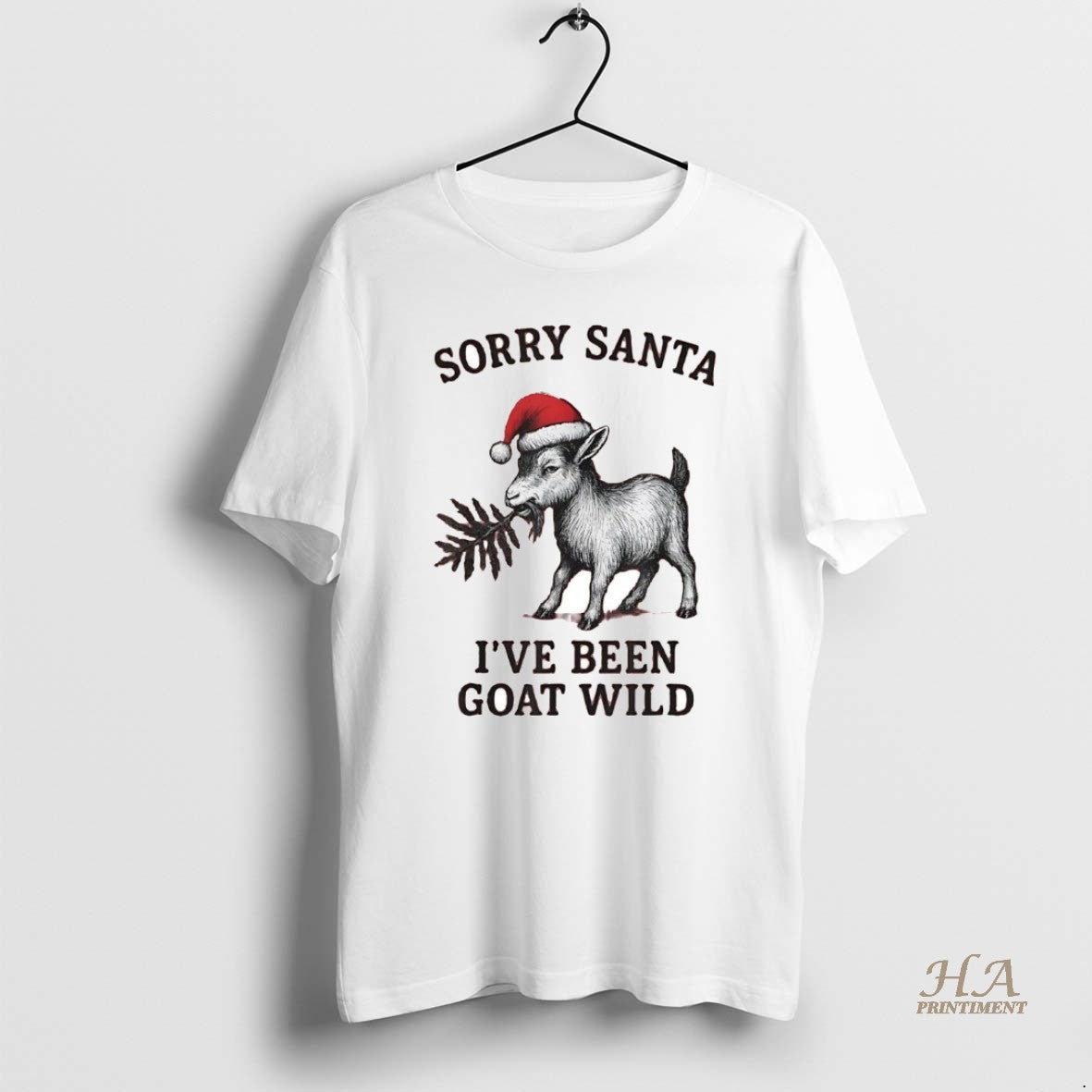 Official Sorry Santa Ive Been Goat Wild Christmas Shirt Hoodie Sweatshirt | PurePodTees.com