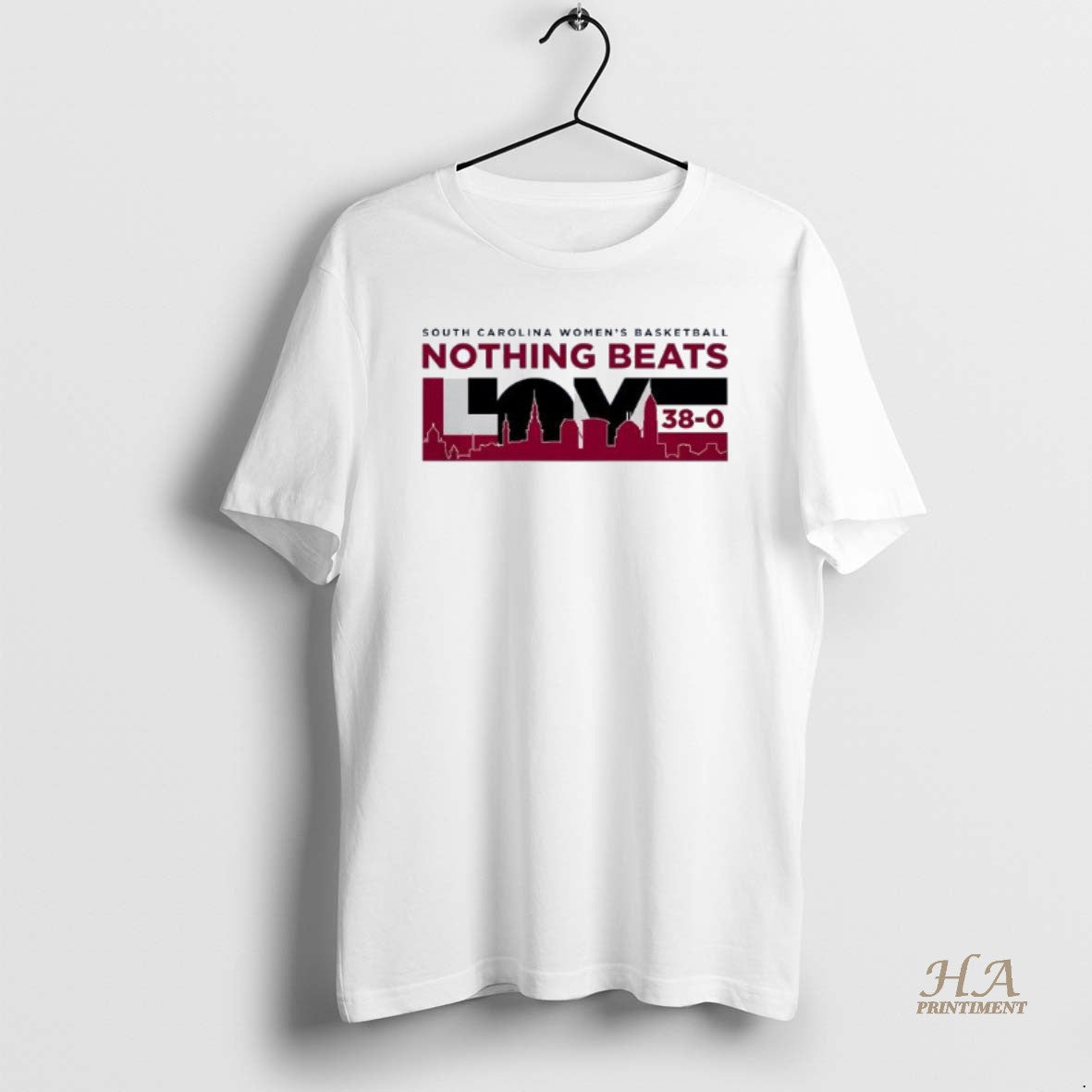 Official South Carolina Womens Basketball Nothing Beats Love City Skyline Shirt Hoodie Sweatshirt | PurePodTees.com