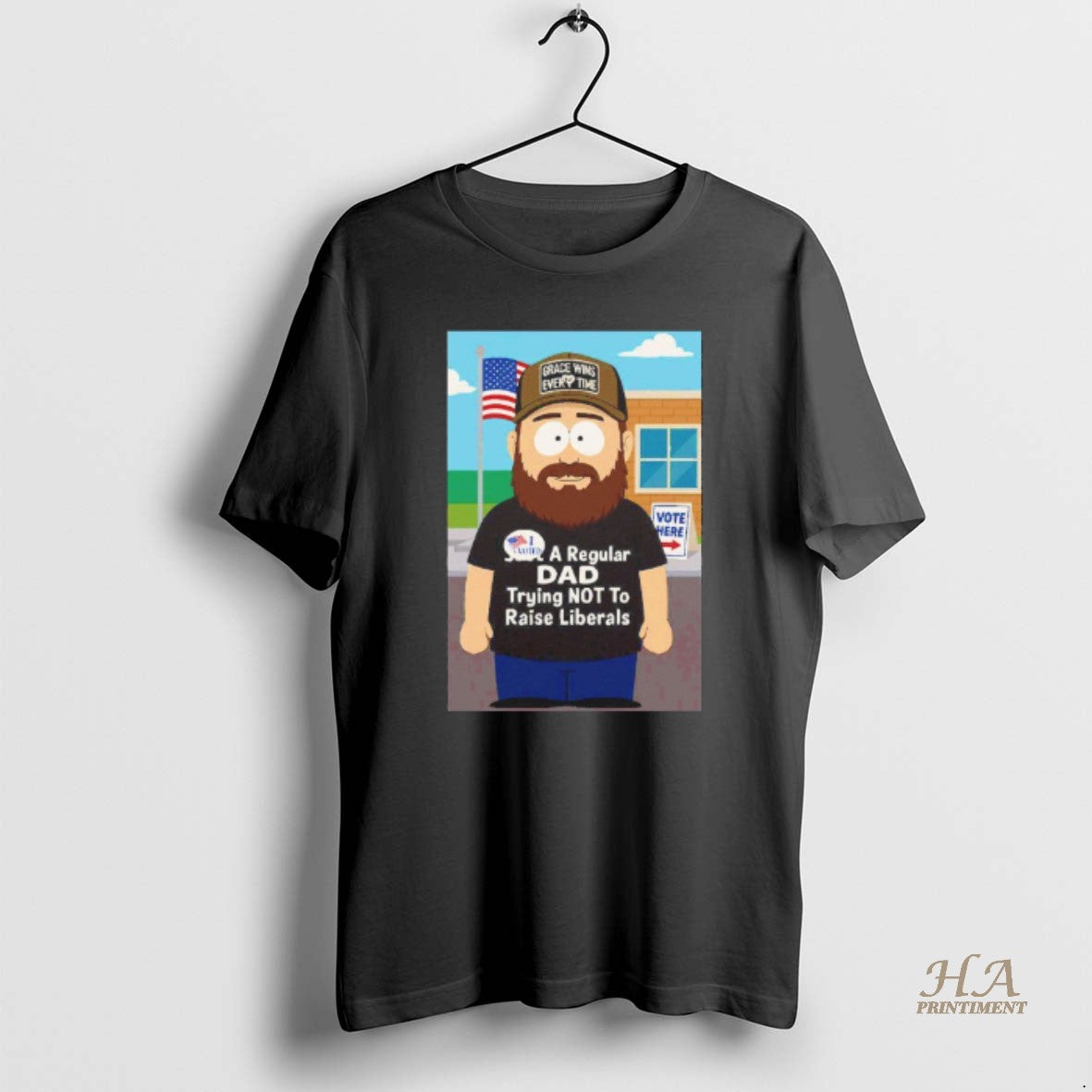 Official South Park I Voted A Regular Dad Trying Not To Raise Liberals Blackshirt Shirt Hoodie Sweatshirt | PurePodTees.com