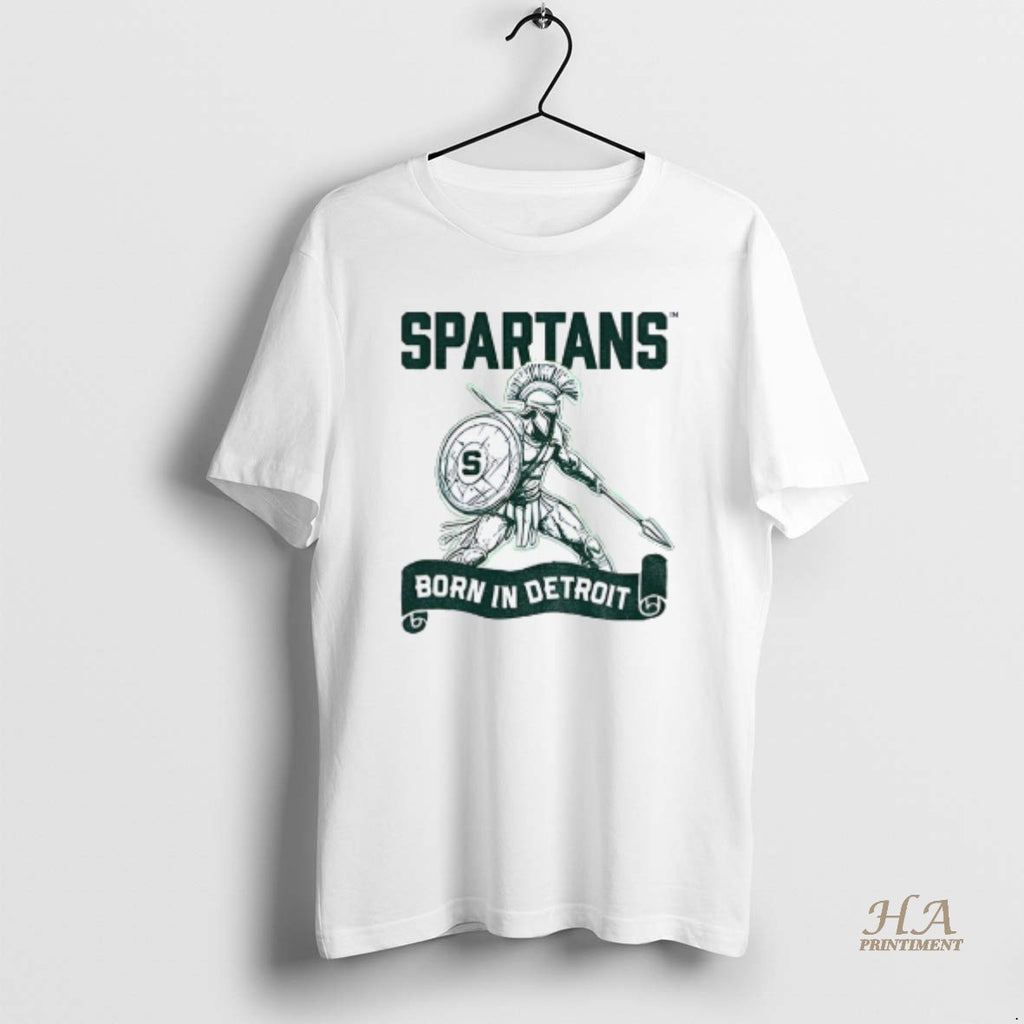 Official Spartans Born In Detroit Shirt Hoodie Sweatshirt | PurePodTees.com