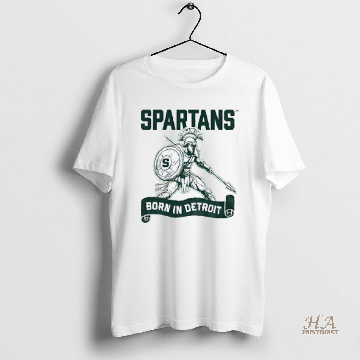 Official Spartans Born In Detroit Shirt Hoodie Sweatshirt | PurePodTees.com