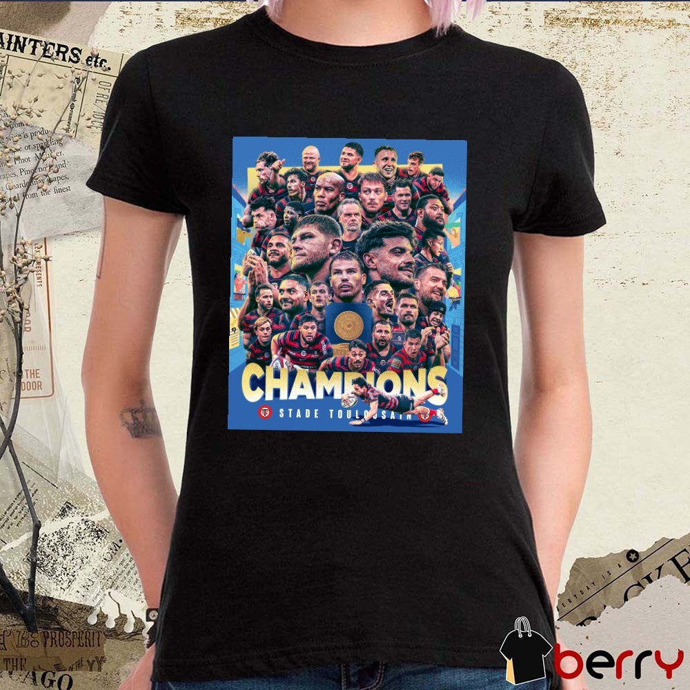 Stade Toulousain 2026 Top 14 Rugby Championship Win Poster t-shirt