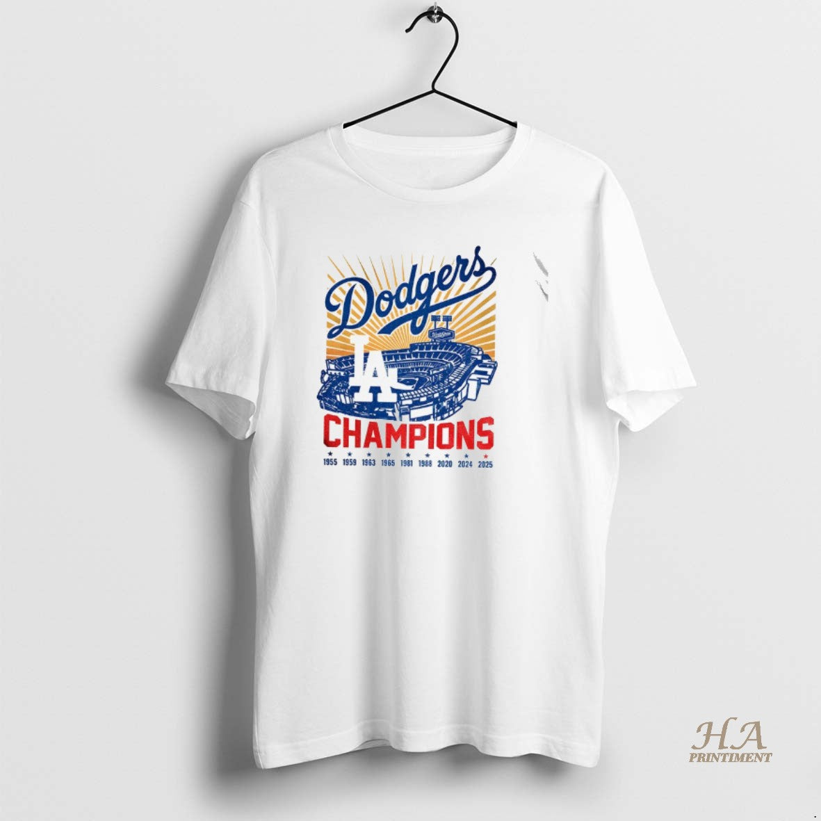 Official Stadium 2025 Los Angeles Dodgers Baseball World Series Champion 1955 2025 Shirt Hoodie Sweatshirt | PurePodTees.com