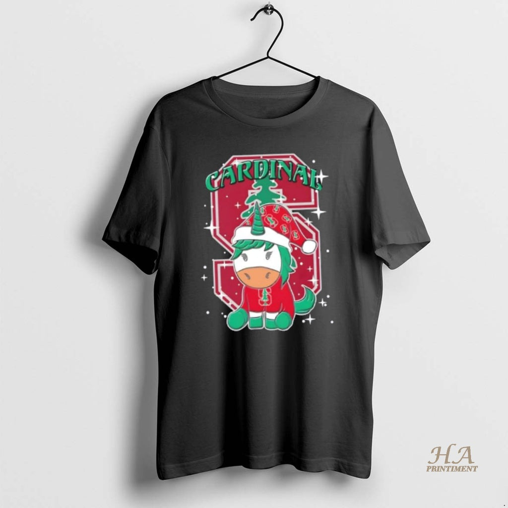 Official Stanford Cardinal Football X Unicorn Merry Christmas Shirt Hoodie Sweatshirt | PurePodTees.com