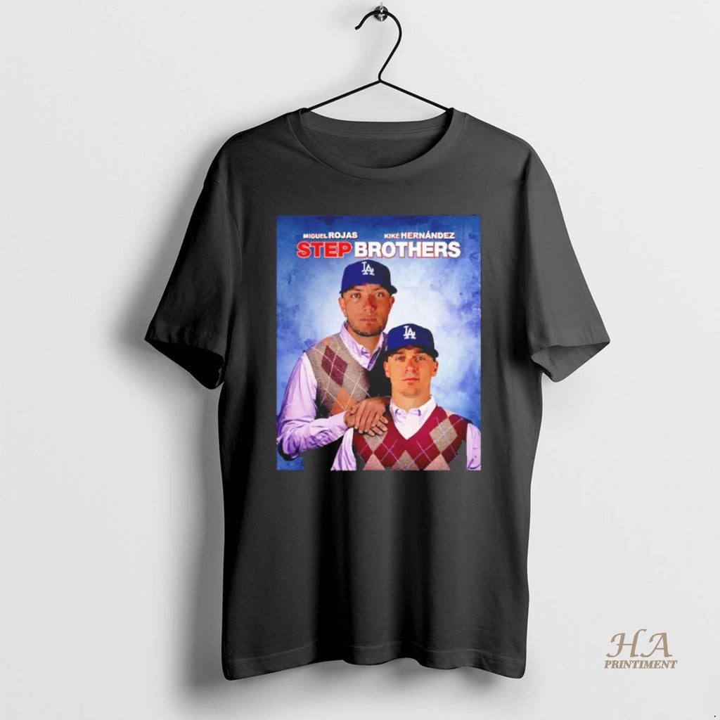 Official Step Brothers Miguel Rojas And Kike Hernandez La Dodgers Blackshirt Shirt Hoodie Sweatshirt | PurePodTees.com