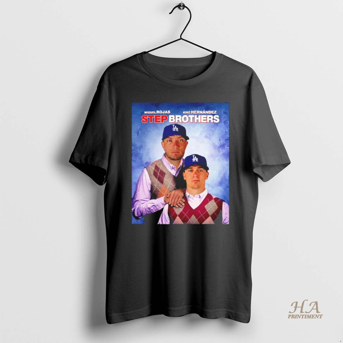 Official Step Brothers Miguel Rojas And Kike Hernandez La Dodgers Blackshirt Shirt Hoodie Sweatshirt | PurePodTees.com