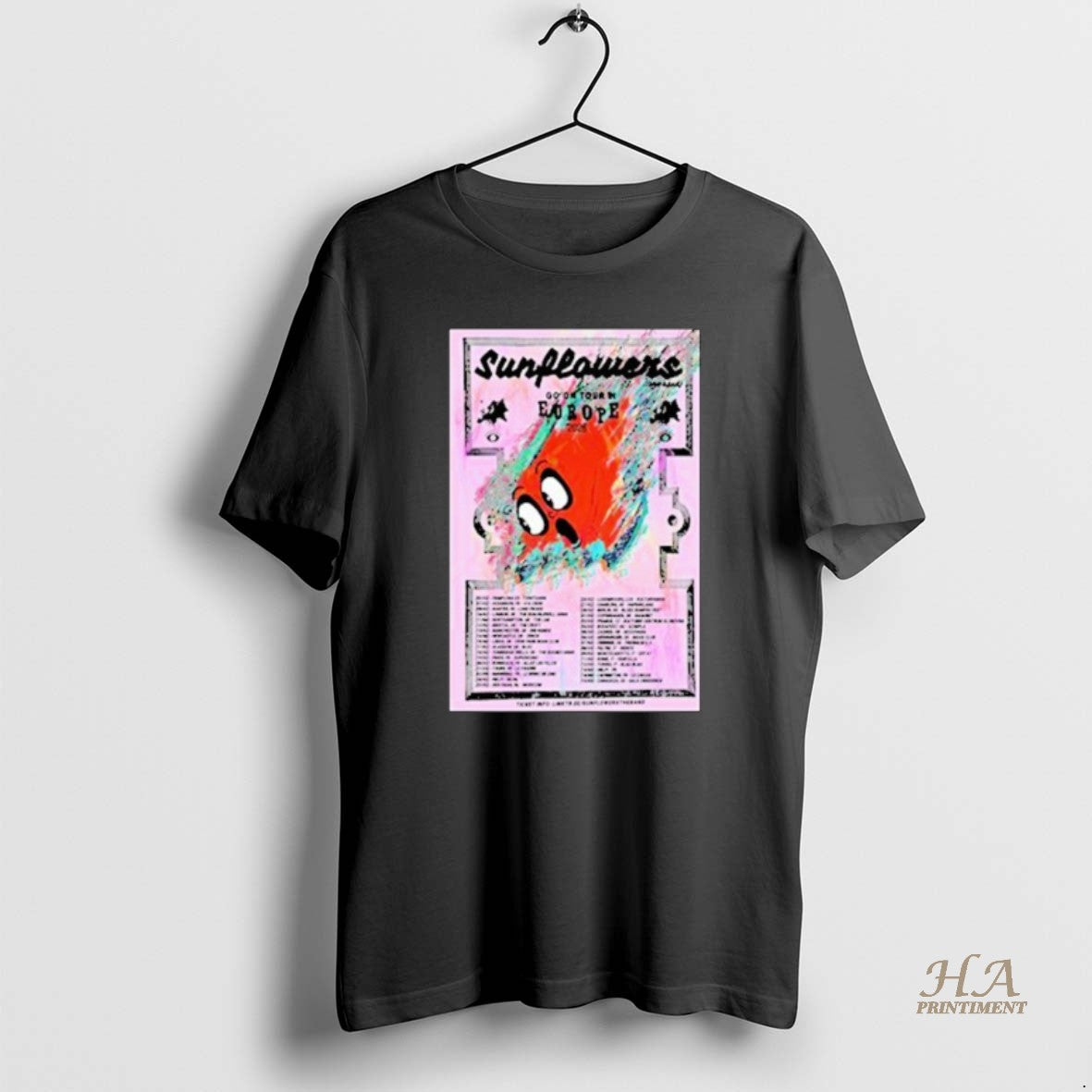 Official Sunflowers Europe Tour 2026 Dates Shirt Hoodie Sweatshirt | PurePodTees.com