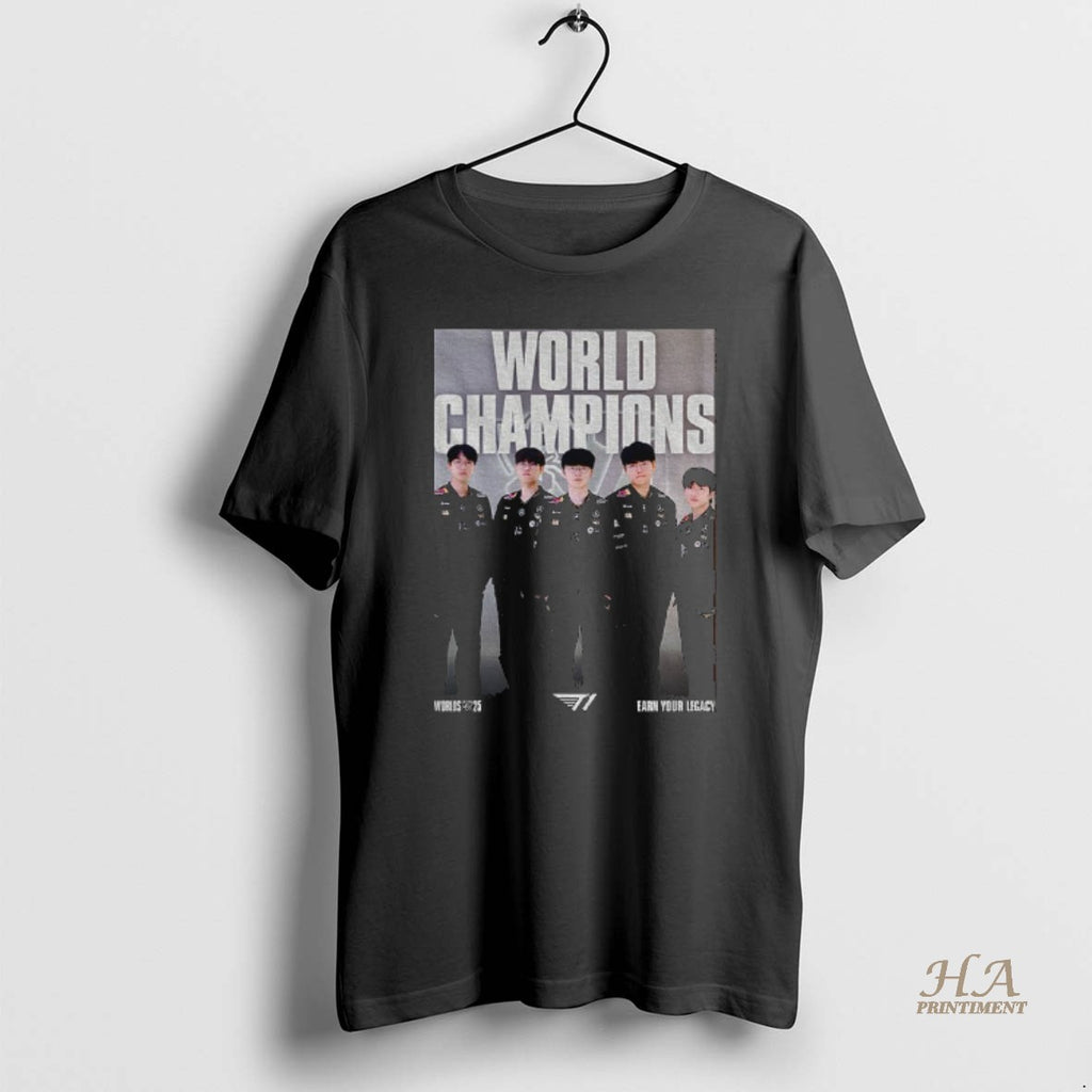 Official T1 World Champions League Of Legends Worlds 2025 Victory Shirt Hoodie Sweatshirt | PurePodTees.com