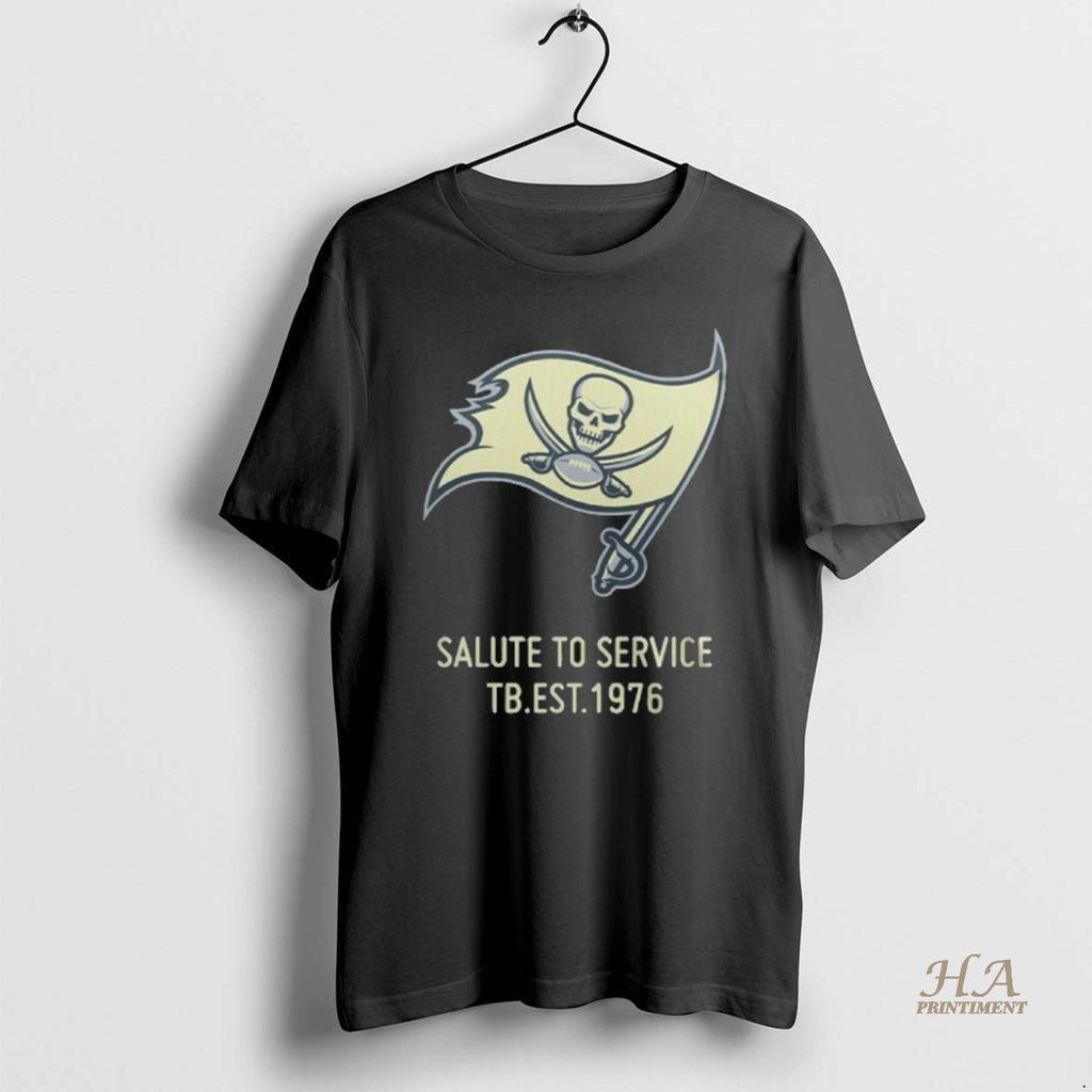 Official Tampa Bay Buccaneers 2025 Salute To Service Since 1976 Shirt Hoodie Sweatshirt | PurePodTees.com