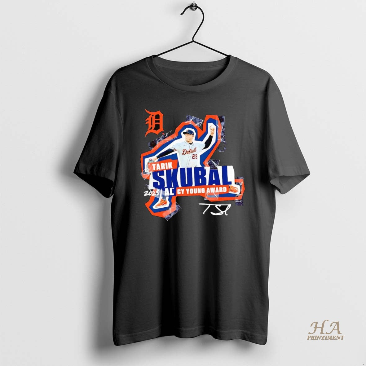 Official Tarik Skubal Al Cy Young Award 2025 Detroit Tigers Shirt Hoodie Sweatshirt | PurePodTees.com
