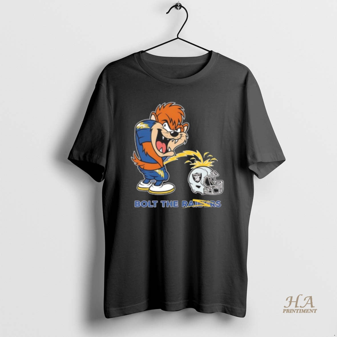 Official Tasmanian Devil Chargers Bolt The Raider Shirt Hoodie Sweatshirt | PurePodTees.com
