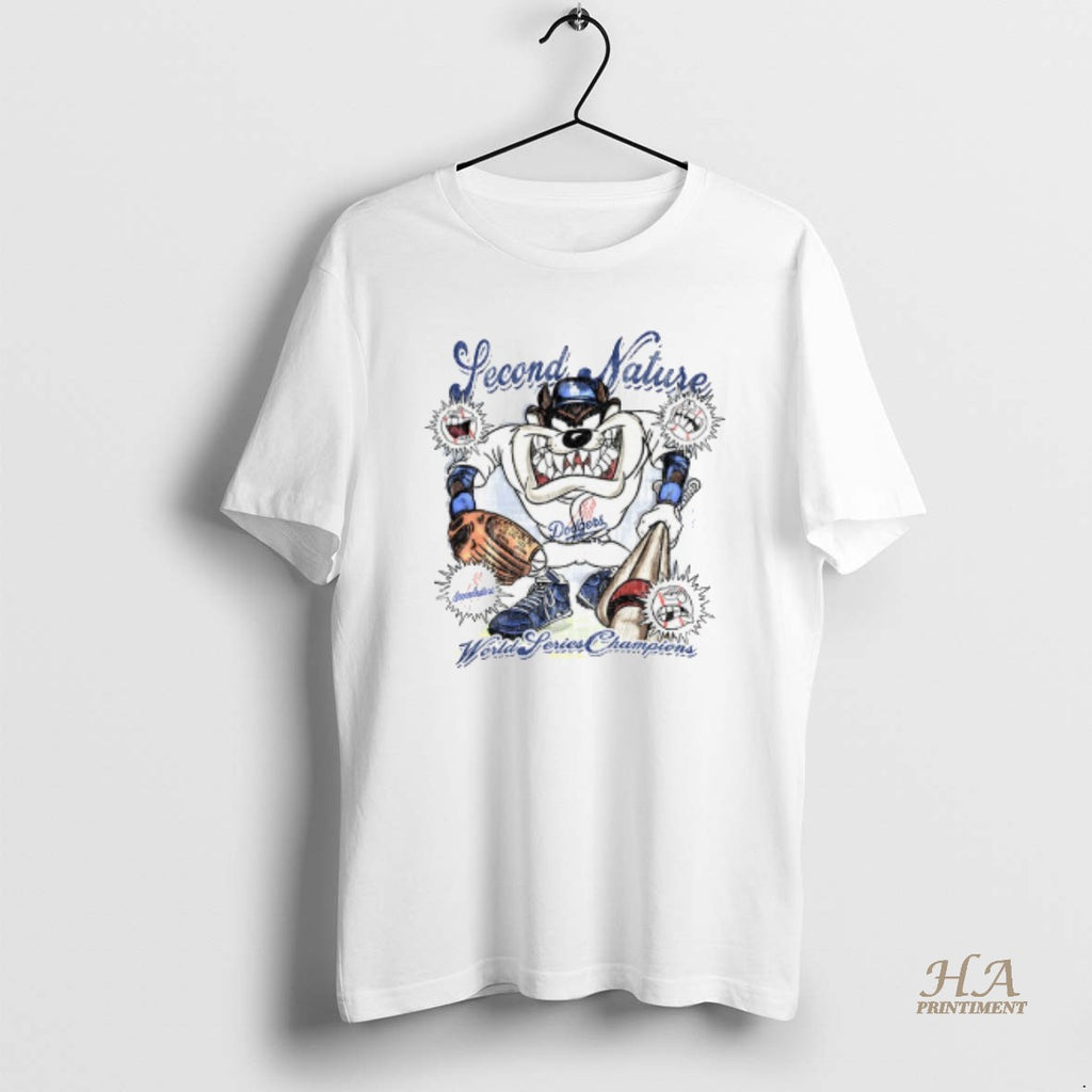 Official Taz Second Nature World Series Champions Los Angeles Dodgers Mlb Baseball 2025 Shirt Hoodie Sweatshirt