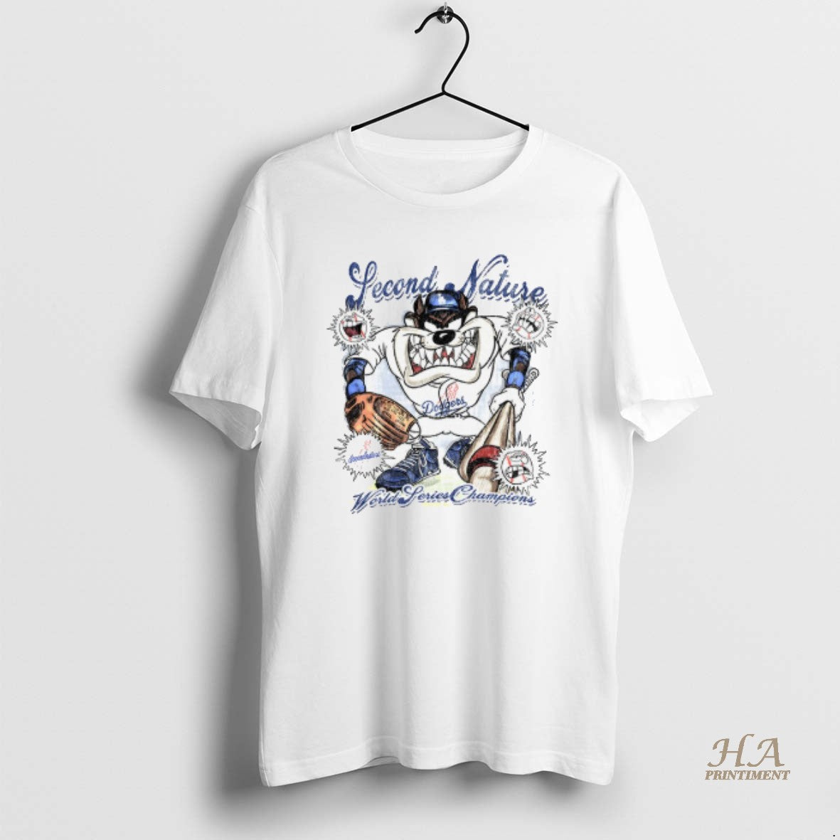 Official Taz Second Nature World Series Champions Los Angeles Dodgers Mlb Baseball 2025 Shirt Hoodie Sweatshirt