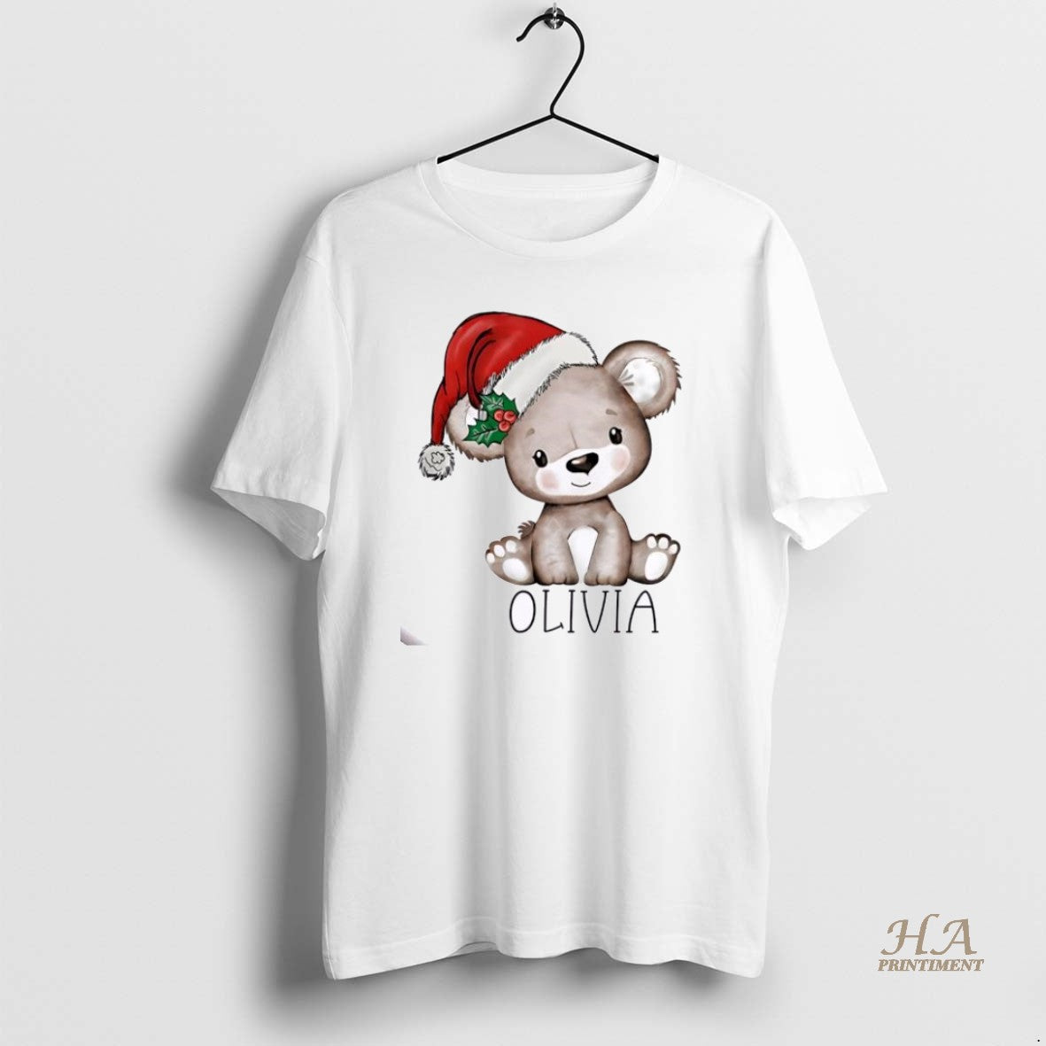 Official Teddy Bear Xmas Babys First Christmas Personalized Ornaments White Shirt Hoodie Sweatshirt | PurePodTees.com