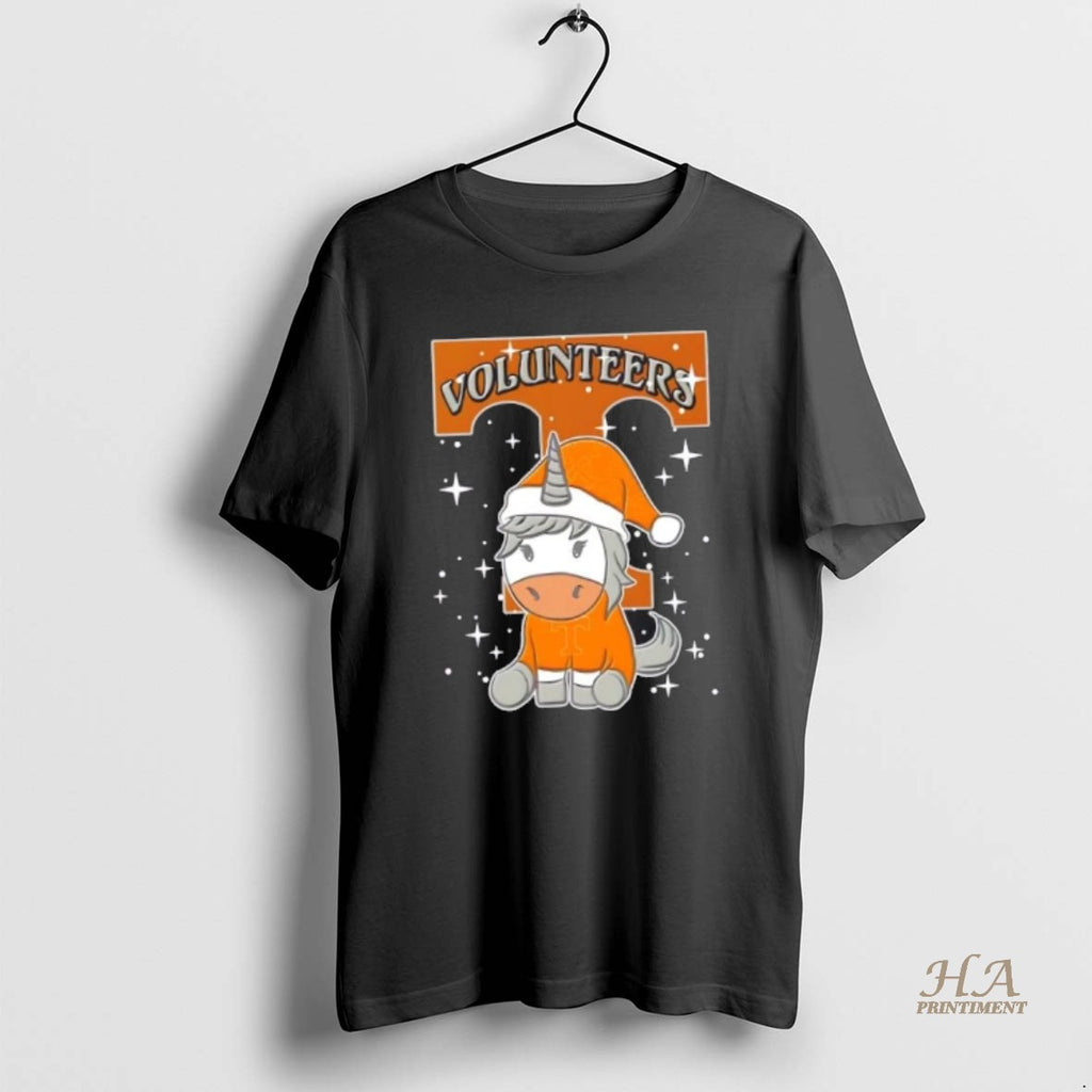 Official Tennessee Volunteers Football X Unicorn Merry Christmas Shirt Hoodie Sweatshirt | PurePodTees.com