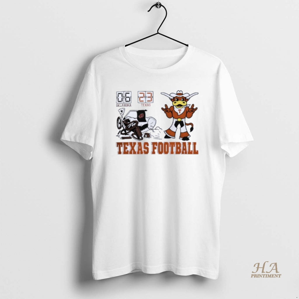 Official Texas Longhorns Vs Oklahoma Sooners 2025 Score 23 6 Shirt Hoodie Sweatshirt | PurePodTees.com