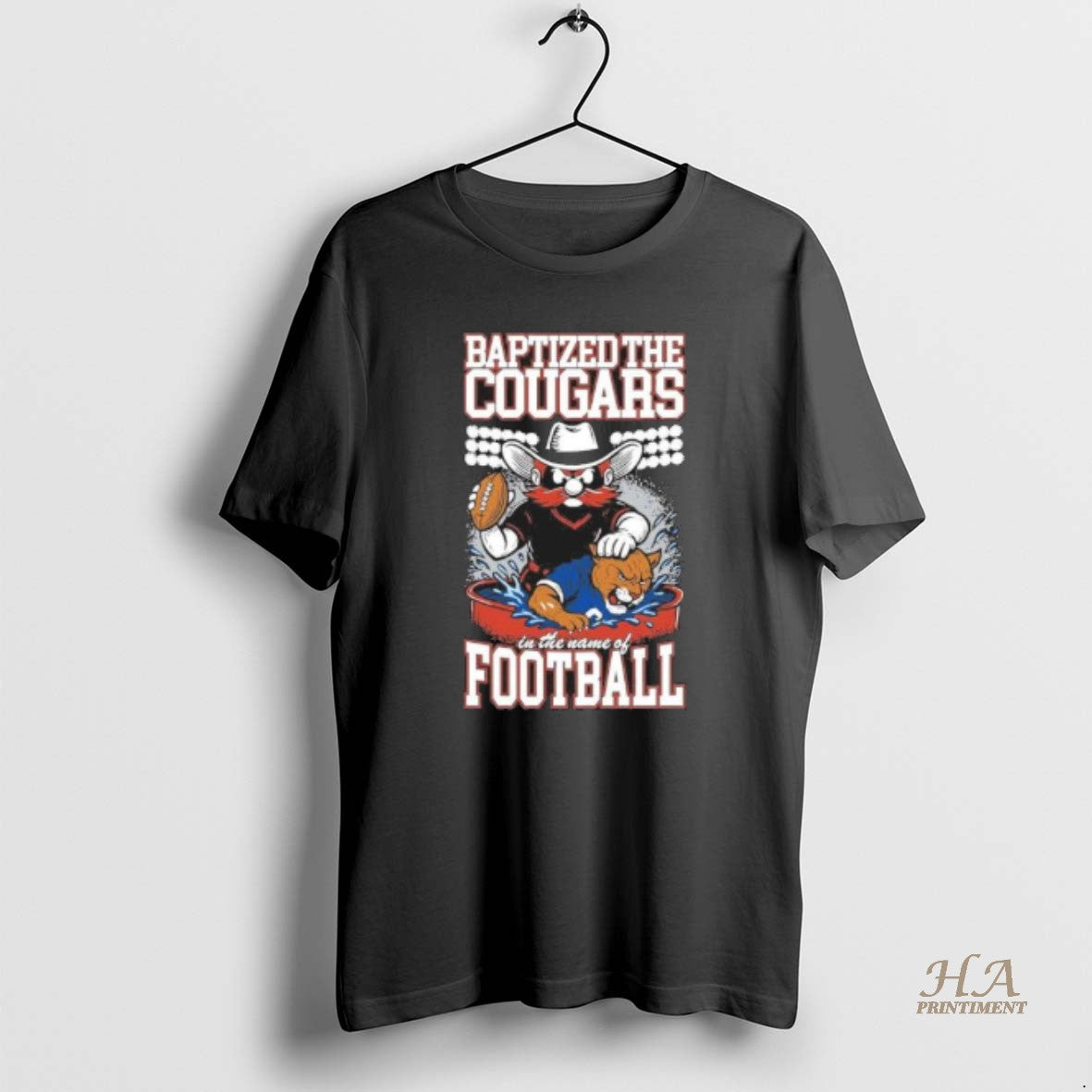 Official Texas Tech Baptized The Cougars In The Name Of Football Shirt Hoodie Sweatshirt | PurePodTees.com