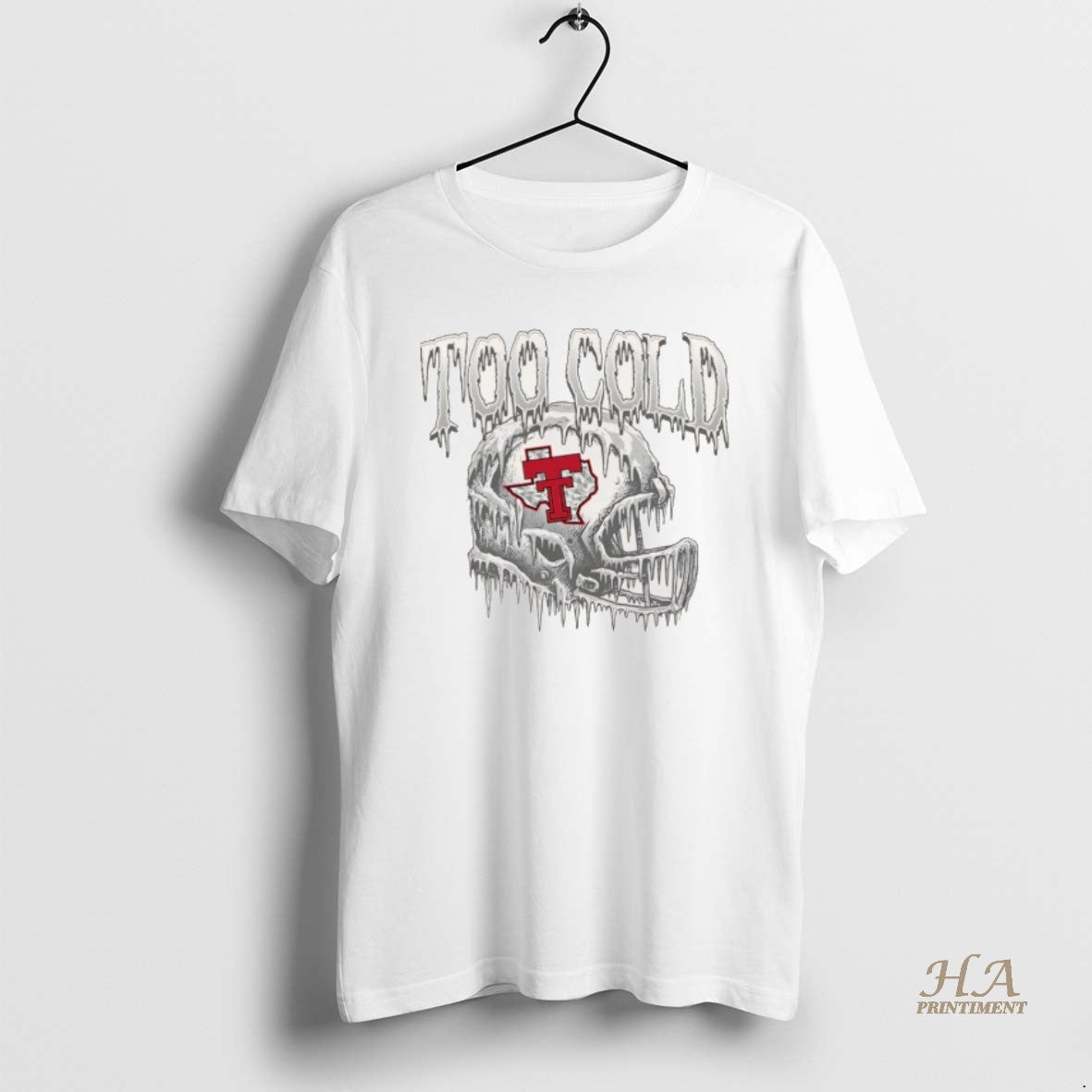 Official Texas Tech Red Raiders Too Cold Helmet Christmas Shirt Hoodie Sweatshirt | PurePodTees.com