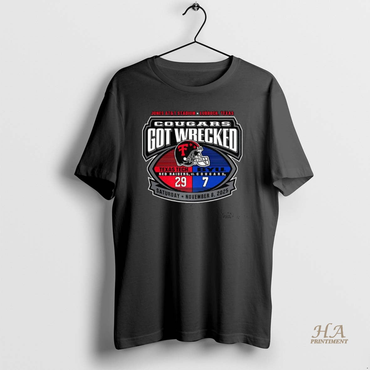 Official Texas Tech Red Raiders Vs Byu Cougars Ncaa Got Wrecked Jones At And Shirt Hoodie Sweatshirt | PurePodTees.com