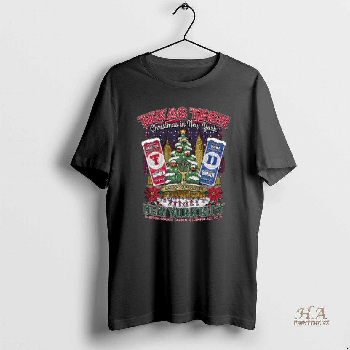 Official Texas Tech Vs Duke Christmas In New York 2025 Basketball Gameday Shirt Hoodie Sweatshirt | PurePodTees.com