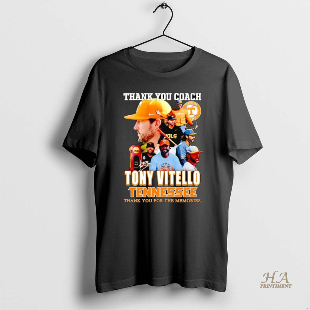 Official Thank You Coach Tony Vitello Tennessee Thank You For The Memories Shirt Hoodie Sweatshirt | PurePodTees.com