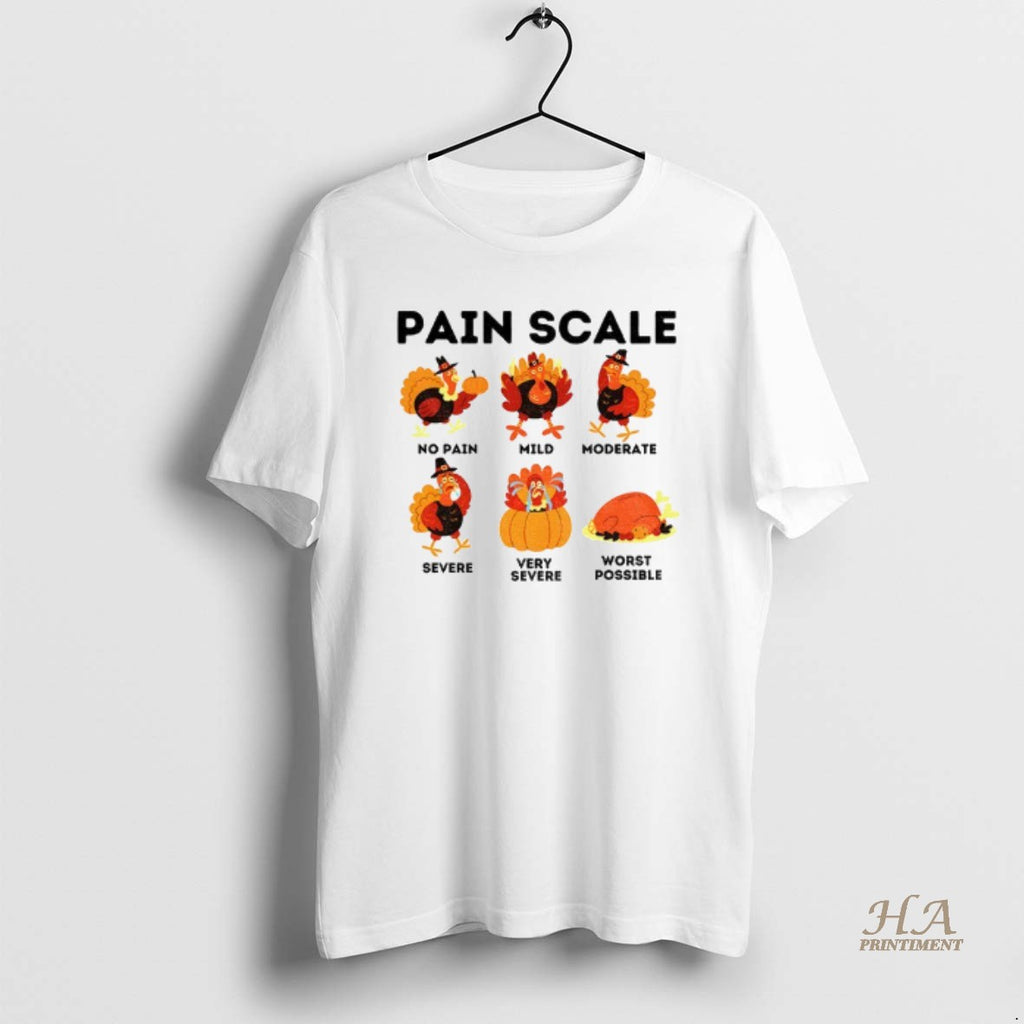 Official Thanksgiving Nurse Pain Scale Healthcare Worker Shirt Hoodie Sweatshirt | PurePodTees.com