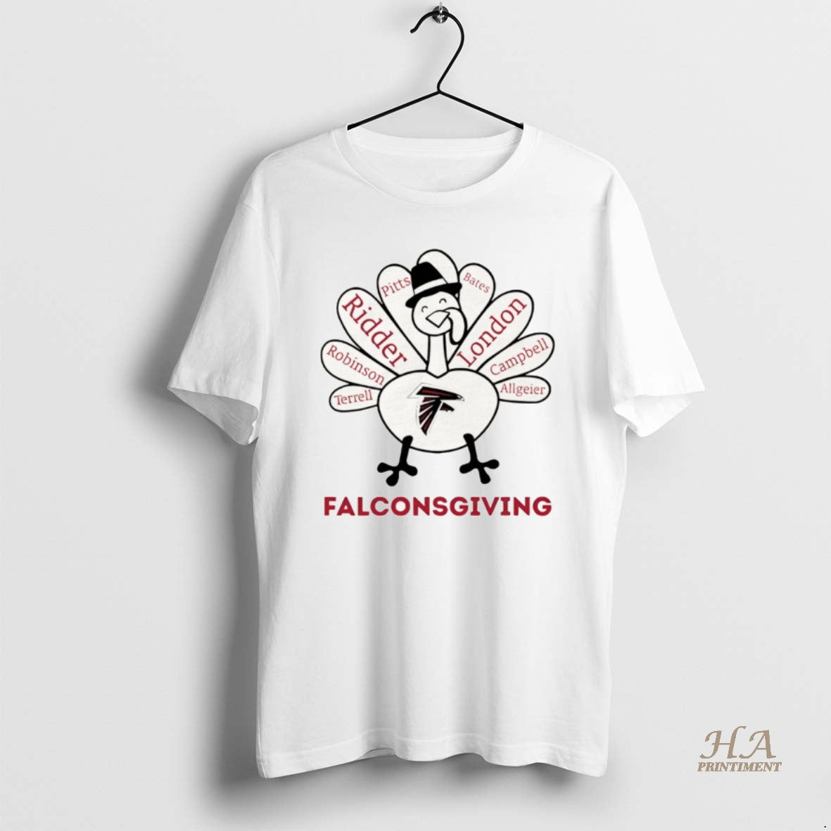 Official Thanksgiving With Atlanta Falcons Heroes Shirt Hoodie Sweatshirt | PurePodTees.com