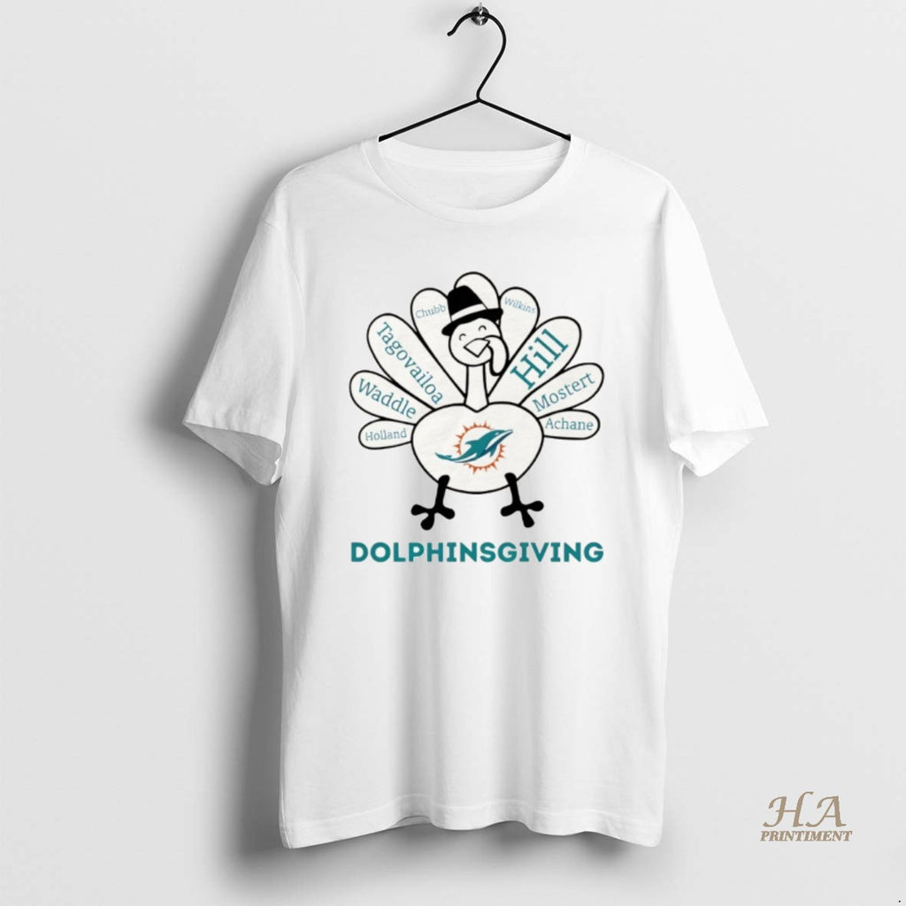 Official Thanksgiving With Miami Dolphins Heroes Shirt Hoodie Sweatshirt | PurePodTees.com