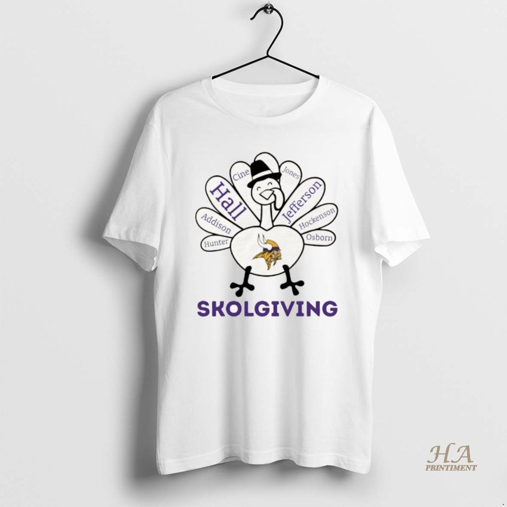 Official Thanksgiving With Minnesota Vikings Heroes Shirt Hoodie Sweatshirt | PurePodTees.com