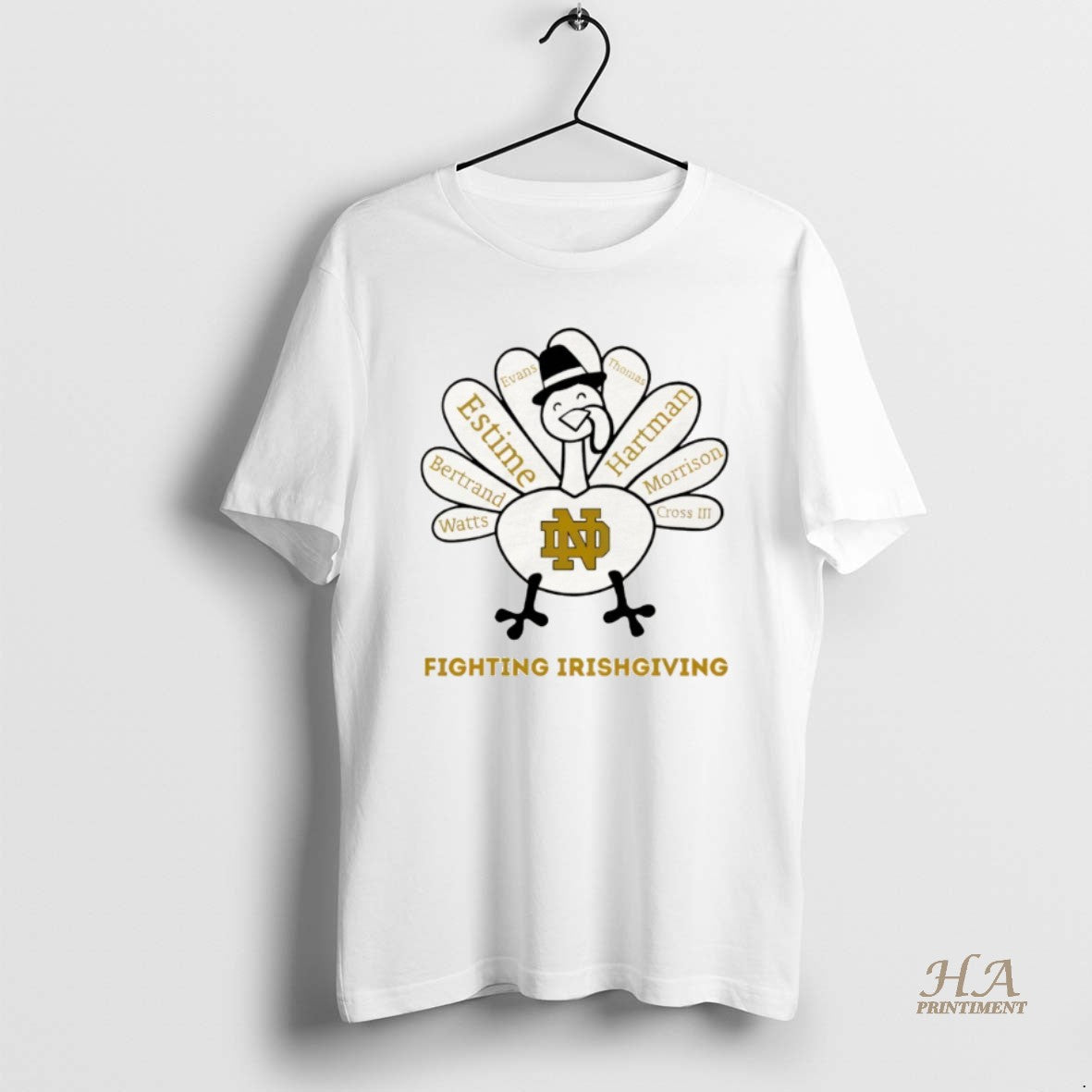 Official Thanksgiving With Notre Dame Fighting Irish Heroes Shirt Hoodie Sweatshirt | PurePodTees.com