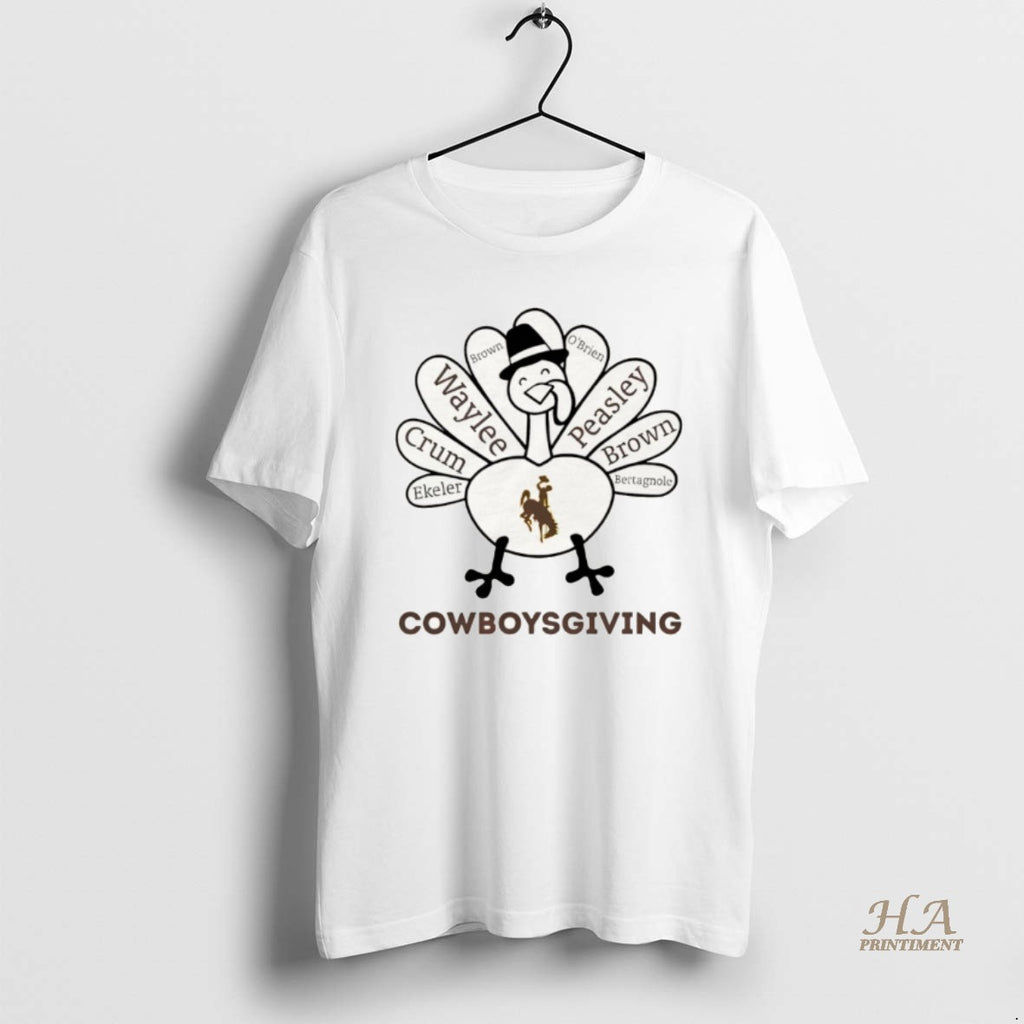 Official Thanksgiving With Wyoming Cowboys Heroes Shirt Hoodie Sweatshirt | PurePodTees.com