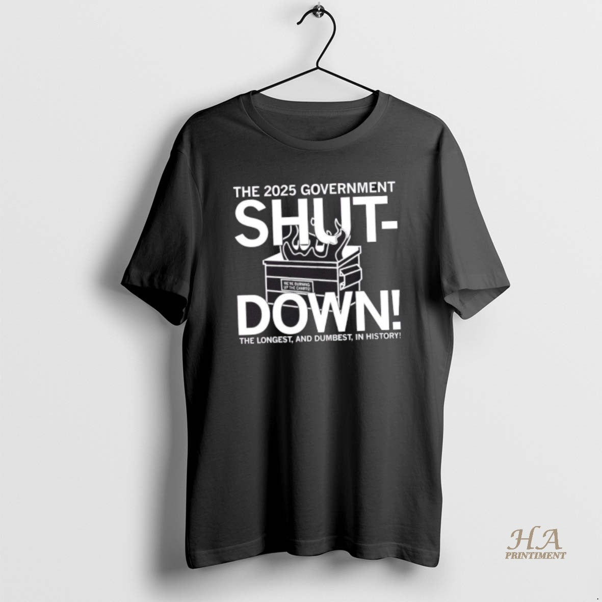 Official The 2025 Government Shutdown The Longest And Dumbest In History Shirt Hoodie Sweatshirt | PurePodTees.com