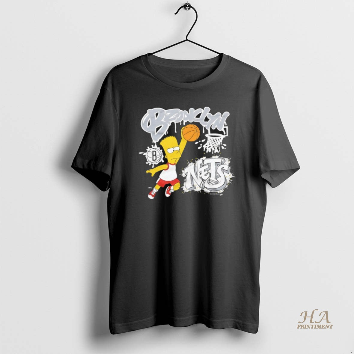 Official The Bart Simpson X Brooklyn Nets Basketball Shirt Hoodie Sweatshirt | PurePodTees.com