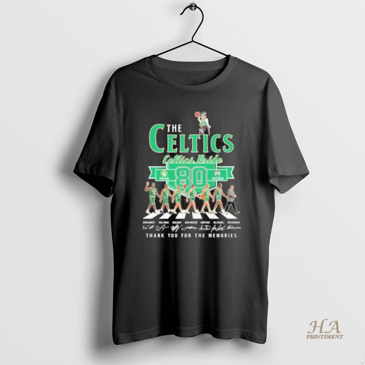 Official The Boston Celtics Abbey Road 80 Years 1946 2026 Shirt Hoodie Sweatshirt | PurePodTees.com