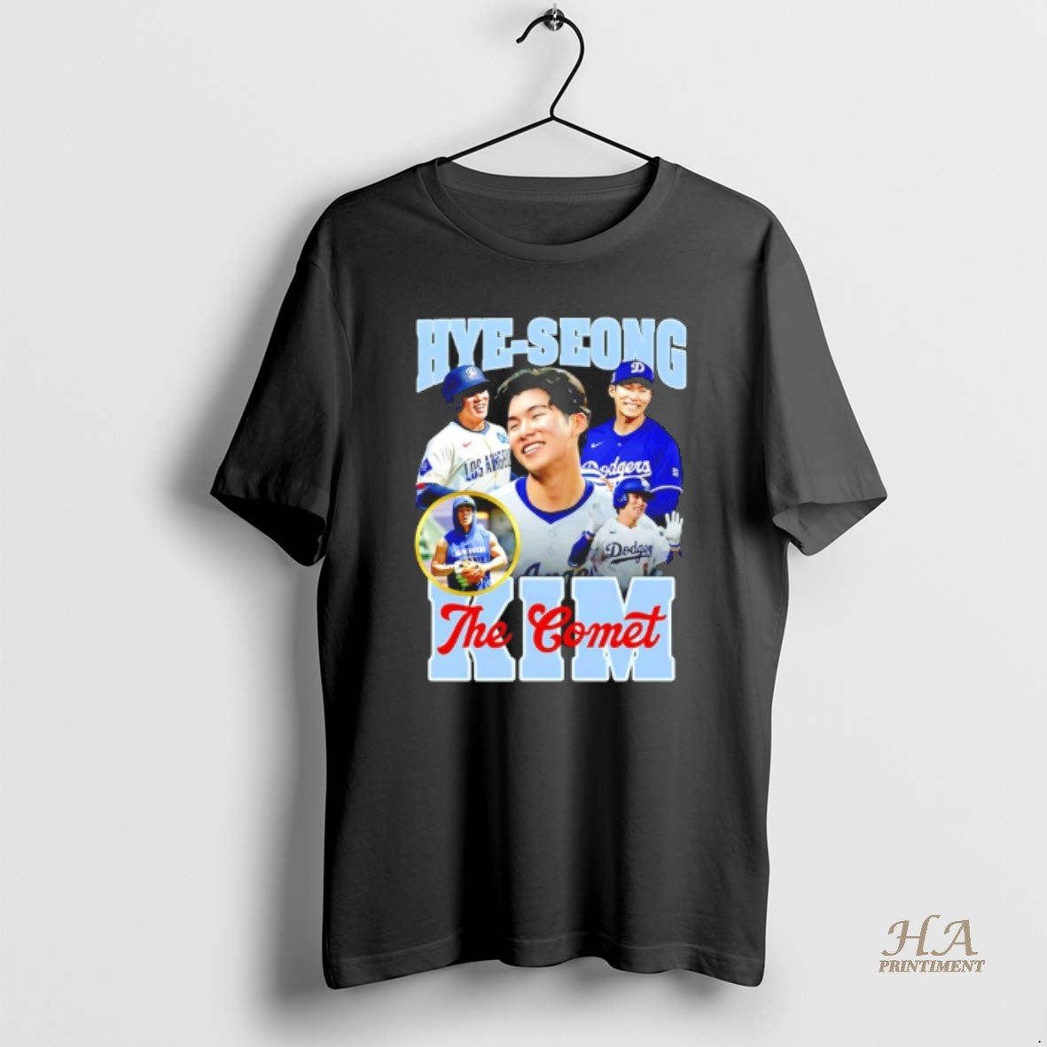 Official The Comet Hye Seong Kim Los Angeles Dodgers 90s Bootleg Shirt Hoodie Sweatshirt | PurePodTees.com
