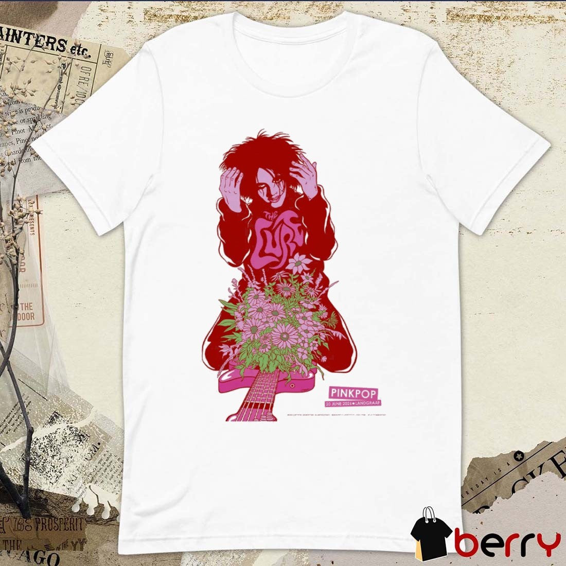The Cure Pinkpop Festival 2026 Megaland Landgraaf Netherlands June 19-21 t-shirt