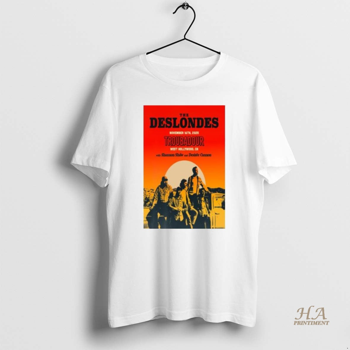 Official The Deslondes West Hollywood Ca November 16 2025 Concert Shirt Hoodie Sweatshirt | PurePodTees.com