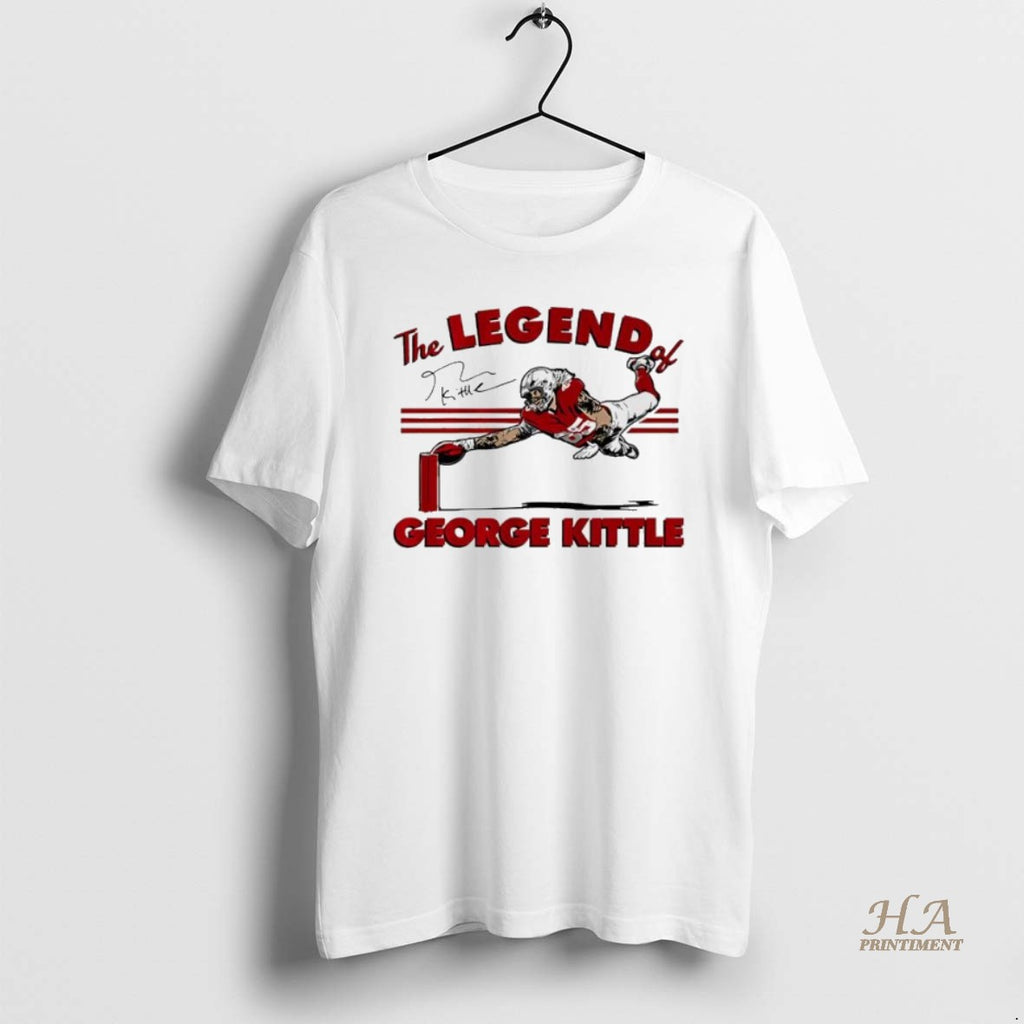 Official The Legend Of George Kittle Signature Football Shirt Hoodie Sweatshirt | PurePodTees.com