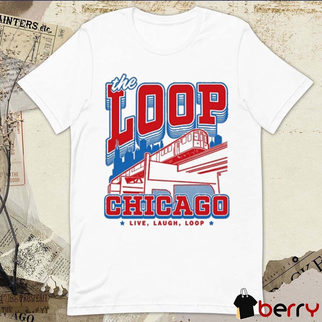 The Loop Chicago Live Laugh Loop Max Collegiate Heavyweight t-shirt