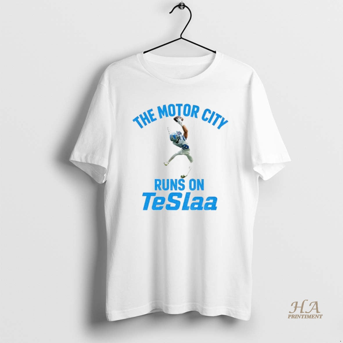 Official The Motor City Runs On Teslaa Detroit Lions Shirt Hoodie Sweatshirt | PurePodTees.com